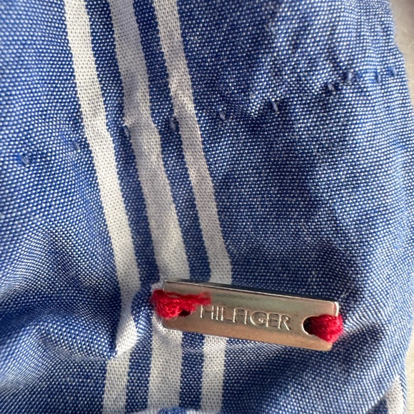 Tommy Hilfiger Blue Striped Women's Top Small - Picture 7 of 9